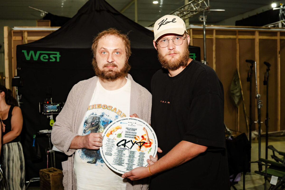 Александр Зубарев на съемках фильма "Скуф"