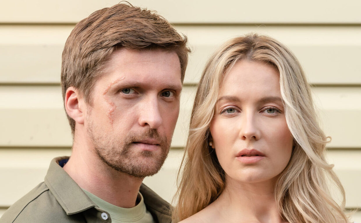 Кадр со съемок сериала "Любовь со шрамом"